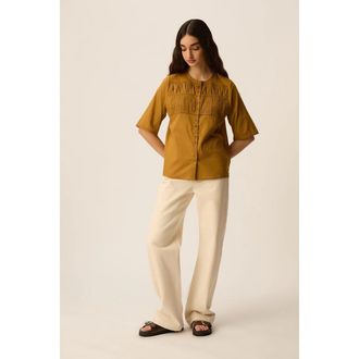 des petit hauts Blouse met korte mouwen en kanten details, SALEM