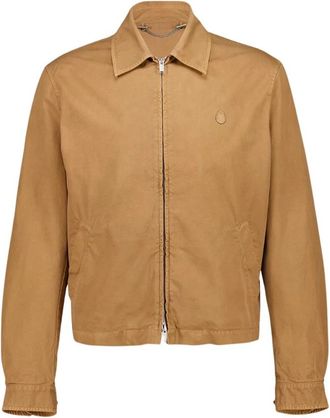 Alexander McQueen Geborduurde Skull Blouson - Heren - Zomerjassen - Bruin - L - Katoen - Jassen