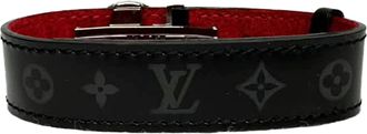 Louis Vuitton Pre-owned Womens Rouge Mongram Eclipse Canvas Reversible Hinge Bracelet in Black Leather - One Size
