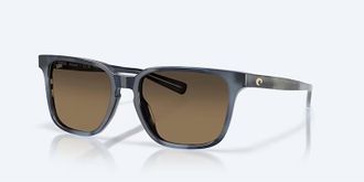 Costa Unisex Kailano Polarized Squared Sunglasses In Somos Blue Tortoise Copper Gradient