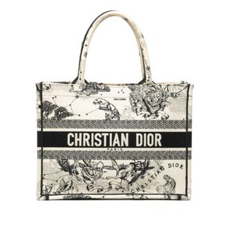 Dior Black White Canvas Tote Bag (Pre-Owned)