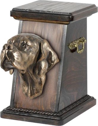 OEM Pointer - Urna Para Cenizas De Perro, Elegante Urna Con Estatuilla, Urna Conmemorativa Con Busto De Perro De Art-dog