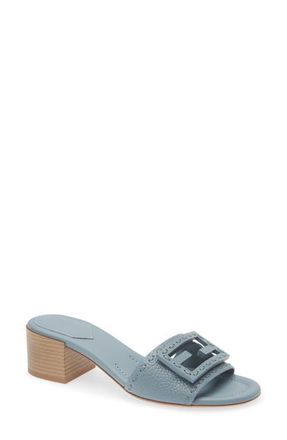 Fendi Baguette Slide Sandal in Blue at Nordstrom, Size 10.5Us