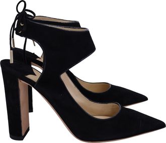 Jimmy Choo London Mazey 100 Pumps in Black Suede