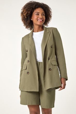 Roman Cotton Double Breasted Collar Jacket