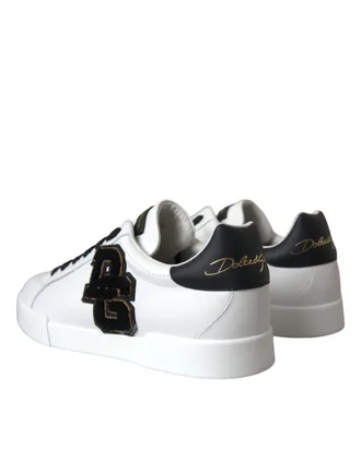 Dolce & Gabbana Calf Leather Low-Top Sneaker - White
