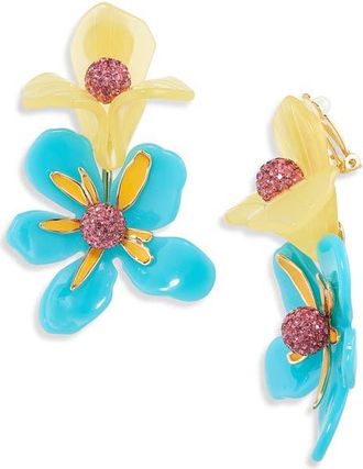 Lele Sadoughi Bouquet Paradis Clip-On Earrings in Sherbert Spray at Nordstrom