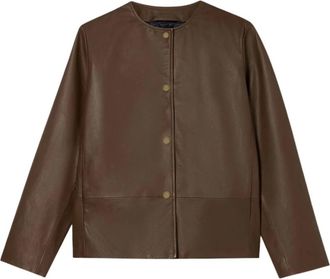 Brooks Brothers Chaqueta sin cuello - Jackets - Mujer - Marr&oacute;n - XL