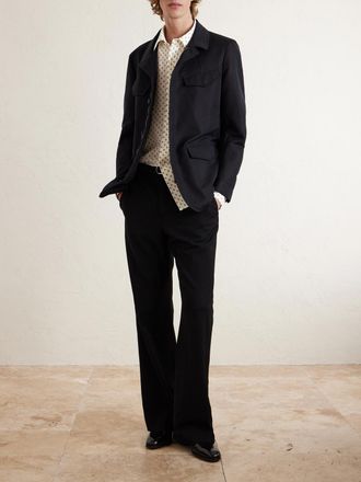 Tom Ford Paisley-Print Silk Crepe de Chine Shirt