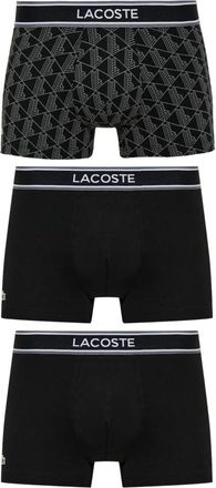 Lacoste Ondergoed, Heren, Zwart, 2Xl, Katoen, 3-Pack Monogram Trunks