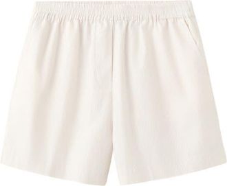 Mango Pull-On Cotton Shorts in Ecru at Nordstrom, Size Small
