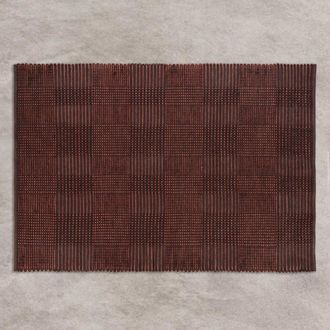 Maisons du monde Alfombra de algod&oacute;n marr&oacute;n y naranja 160x230 cm