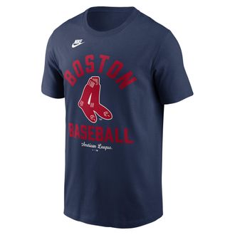 Nike Boston Red Sox Cooperstown Nike Mens MLB T-Shirt in Blue | N19944BBRS-079