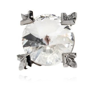 Off-white Orecchino singolo con cristallo - - Accessories - Uomo - Grigio - ONE SIZE