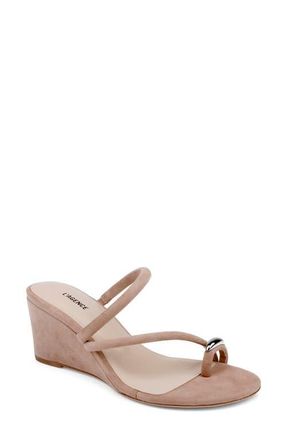 L'agence Maritza Wedge Slide Sandal in Cappuccino Suede at Nordstrom, Size 7.5
