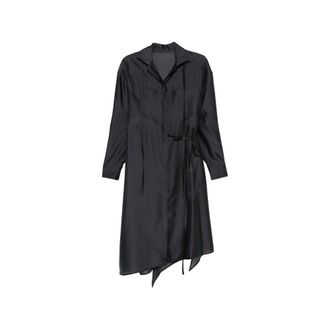 System Tie-detail Midi Shirt Dress