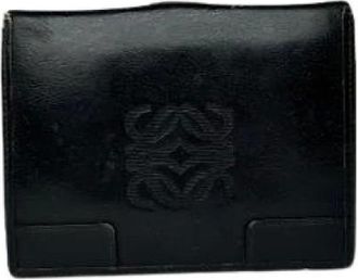 Loewe Pre-owned Wallets, female, Black, Size: ONE SIZE Pre-owned Leather Wallet