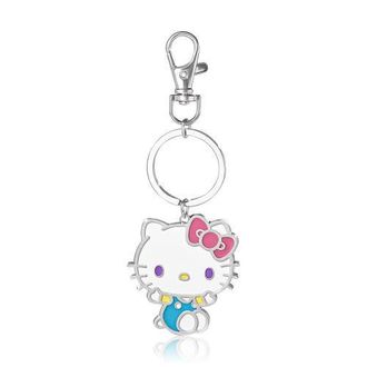 Hello Kitty Fashion Keychain with Adorable Charm in Silver, White at Nordstrom