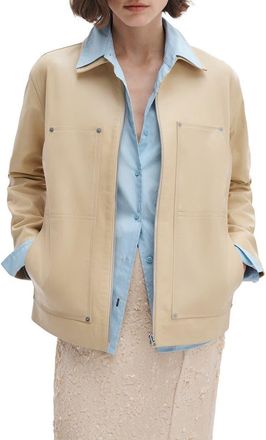 Rag & Bone Sid Leather Jacket in Pale Yellow at Nordstrom, Size X-Small