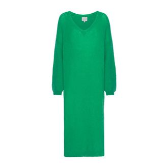 Americandreams Silja Dress - Dames - Kleedjes - Groen - ONE Size - Wol - Kleedjes