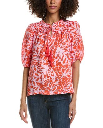 Tyler B&ouml;e Tyler B&ouml;e Margarita Tie-Front Linen Blouse