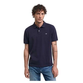 GANT Heren Archive Shield Katoenen Poloshirt (Blauw)