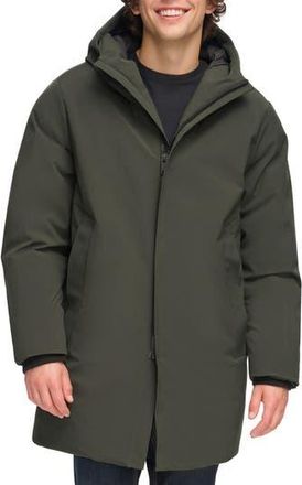 DKNY Stretch Arctic Hooded Jacket in Dark Olive at Nordstrom Rack, Size Small