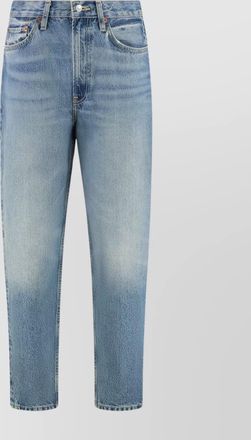 Re/Done organic cotton faded wash boyfriend jeans