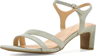 Rockport Teddy Womens Dress Sandals Light Blue Sage Suede : 8.5 W (C), Leather