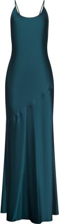 L'agence Charmaine Spaghetti Strap Silk Gown in Deep Teal at Nordstrom, Size 8