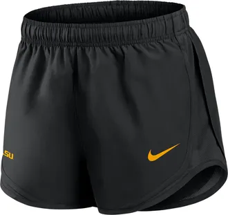 Nike LSU Tempo Nike Womens Dri-FIT College Shorts in Black | 04PK00ALSN-FN8