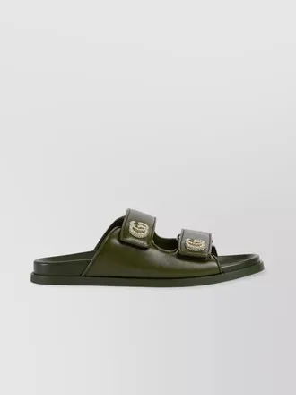 Gucci leather crystal-embellished sandals