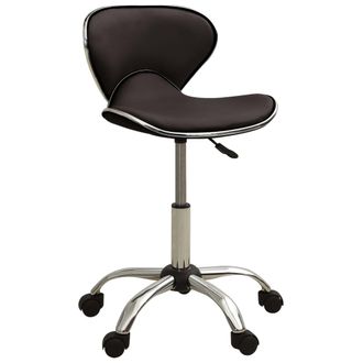 vidaXL Silla De Oficina De Cuero Sint&eacute;tico Marr&oacute;n Vidaxl