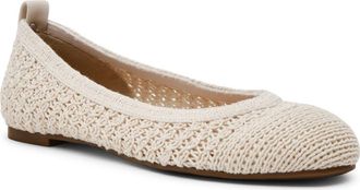 Anne Klein Josey Flat in Bone Woven at Nordstrom Rack, Size 5.5