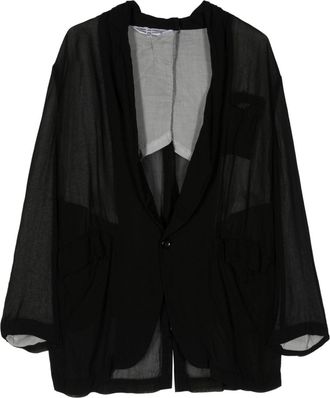 Comme Des Garçons single-breasted blazer - women - Polyester/Cupro - S - Black