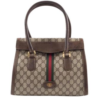 Gucci Pre-owned Handbags, female, Brown, Size: ONE SIZE Pre-owned Sherry Line Handbag