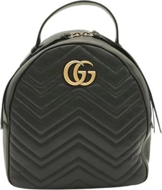 Gucci Pre-owned Zaino in Pelle GG Marmont - - Pre-owned - Donna - Nero - ONE SIZE