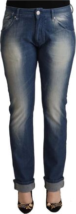 Acht Mid Waist Skinny Denim - Dames - Slim Fit Jeans - Blauw - W31 - Denim - Jeans