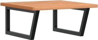 vidaXL Estante De Lavabo De Pared De Acero Y Madera Maciza De Haya Vidaxl