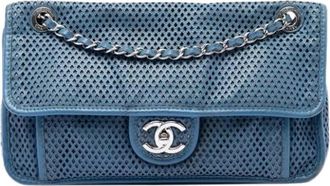 Chanel Pre-owned Up In The Air Flap Bag - Dames - Vintage Schoudertas - Blauw - ONE Size - Leer - Vintage