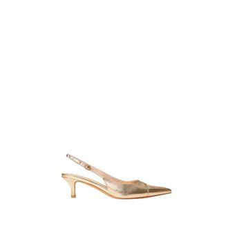Twinset Pumps, female, Yellow, Size: 5 US 50mm Leather Slingback Pumps
