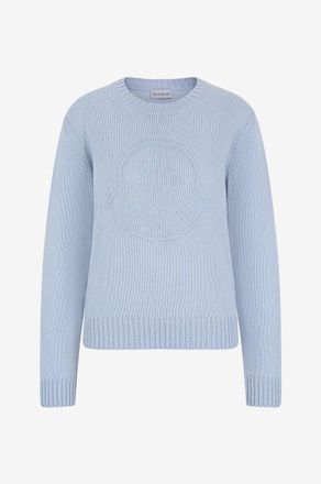 Moncler Woll- und Kaschmirpullover mit Hahnenstickerei