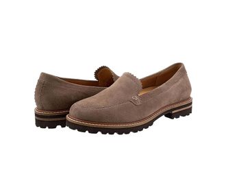 Trotters Fayth Womens Flat Shoes Stone Suede : 5.5 M (B), Synthetic