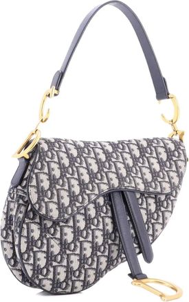 Dior Saddle Handbag Oblique Canvas Medium shoulder bag - Blauw