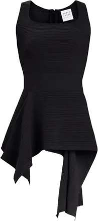 H&eacute;rve L&eacute;ger sleeveless peplum blouse - women - Recycled Fabric - M - Black