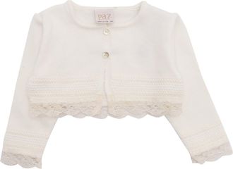 Paz Rodriguez Cardigan corto in maglia per neonato Paz V25