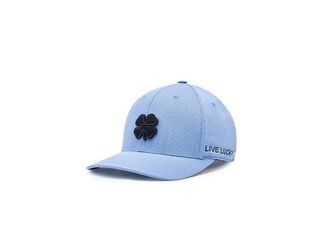 Black Clover Ashton 3 Snapback Adjustable Hat Baseball Caps Black/Light Blue, Polyester/Rayon/Spandex