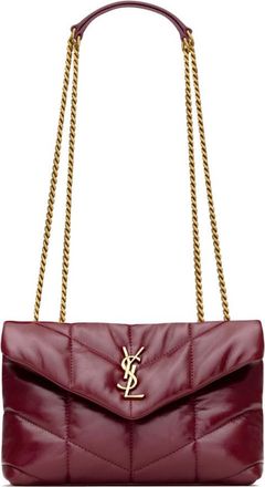 Saint Laurent Dark Ruby Logo Shoulder Bag