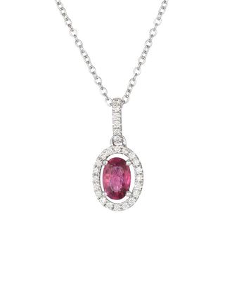 Le Vian Precious 14K 0.48 Ct. Tw. Diamond & Ruby Pendant Necklace