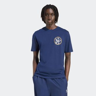adidas T-Shirt ADIDAS ORIGINALS GRAPHIC TEE LO, Herren, Gr. XXL, blau (night indigo), Obermaterial: 100% Baumwolle, Rundhals, Shirts T-Shirt, lockerer Schnit